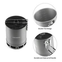 600ml G3 Backpacking Cooking Pot With Heat Exchanger, Lid And Folding Handle, Compact Solo Camping Pot For Hiking, Trekking, Outdoor Coffee, Tea And Camp Meals, Stove And Fuel Canister Not Included - Pot - View 9