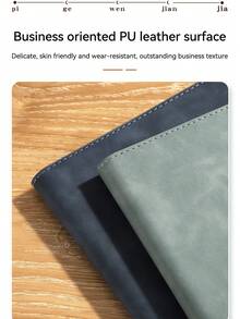 Multi-Color A4 PU Leather Business Folder, Multi-Pocket Document Organizer With Card Slots And Pen Holder, Suitable For Office, Resume, Meeting Storage - Single Piece - View 11