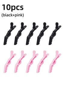 36/24/12/10/6/1pc Hair Salon Crocodile Clips, Plastic Crocodile Hair Clips, Seamless Bangs Clips, Duckbill Crocodile Clips, Makeup Artist Side Fixing Clips, Hairdresser Sectioning Clips, Salon, Home Or Hotel Travel, Non-Slip Crocodile Clips, Multi-Functional Hair Clips, Hairdressing Tools - Multicolor - View 17