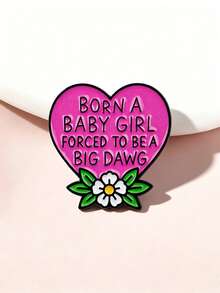 1pc Cartoon Sweet Cool Heart-Shaped Brooch, Exquisite Floral Details, Vibrant Style, Suitable For Jackets, Backpacks, Collars, Easily Stand Out From Ordinary Outfits, Perfect For Personal Wear Or Unique Gift For Friends - Multicolor - View 7