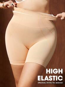 Women's Seamless Micro-Sculpting Tummy Control Butt Lift Hipster Panties, 1pc, Suitable For Women's Butt Shaping - Beige - View 4