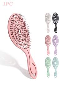 Multi-Color Hair Comb, Spiral Ventilated Styling Brush With Flexible Bristles, Lightweight, Suitable For Wet And Dry Hair, Curly, Wavy, Straight Hair, Daily Styling, Home And Travel - Multicolor - View 13