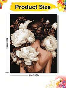 DIY Paint By Numbers Set - A Woman Surrounded By Flowers Unframe DIY Canvas Art, Perfect Home Decoration & Creative Gift Idea - Sets - View 11