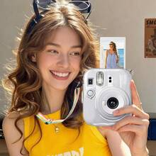Transparent Protective Case Set For Instax Mini 13, Clear Protective Cover With Back Pocket + Colorful Shoulder Strap, Crystal Clear Protective Shell For Instant Camera, Easy Installation PV Case, Anti-Yellowing, Anti-Drop, Anti-Scratch Photography Camera Protection Accessory - View 5