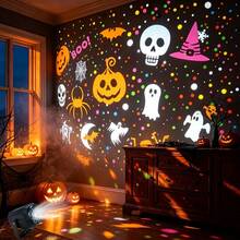 1PC Indoor Seasonal Lighting Equipment, USB Projection Light, Dynamic Halloween And Christmas Projection, Suitable For Bedrooms And Holiday Parties, Preferred For Holiday Gifts - Black - View 5