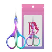 BeautNicole 1pc Stainless Steel Nail Clipper/Cuticle Scissors, Curved Blade Manicure Tool, Precision Trimming Small Scissors, Suitable For Nails, Cuticles, Eyebrows, Eyelashes And Dead Skin Removal - Multicolor - View 7