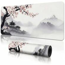 大尺寸風景鼠墊，粉白墨色風景建築圖案，中國傳統風格，防滑可水洗橡膠底，耐用桌面墊，電競鼠墊，時尚桌面裝飾學習用品，送給玩家的完美禮物 - 多色-B - 查看 15