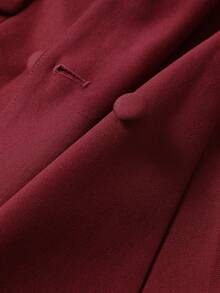 Women's Red Elegant Casual Daily Commute Business Office Blazer Dress With Padded Shoulders And Double-Breasted Design, Formal Evening Dresses For Women, Elegant Dress, Winter Dress - Red - View 10