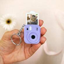1pc 3D‑Printed ‑Style Keychain, Insertable Mini Photo Charm, Creative DIY Picture Pendant, Personalized Bag & Car Key Accessory For Gift Giving - Multicolor - View 11