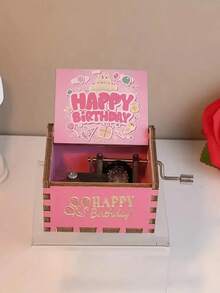 Hand-Crank Music Box - "Happy Birthday"; Perfect Gift For Birthday, Christmas, Anniversary And Valentine's Day; Also Suitable As Home Decor Ornament. - Multicolor - View 13