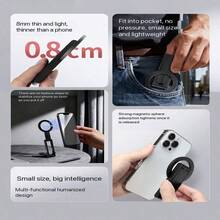 Mag‑ Magnetic Phone Tripod Stand, Portable Pocket Foldable Cell Phone Holder, Multi‑Angle Adjustable Desktop & Handheld Phone Mount For Selfie Vlog Shooting - Multicolor - View 5