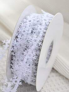 Christmas Snowflake Pattern Ribbon, Multiple Colors Available. Suitable For All Christmas Gift Wrapping, Holiday Floral Arrangement, Bow Making, Wreath Making, Tabletop Decoration, DIY Decoration - One Size Fits All - View 8