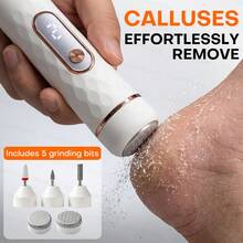 Electric Foot Callus Remover With Replaceable Grinding Heads, Suitable For Removing Dead Skin, Calluses, Brightening Skin Tone, Polishing Function, USB Rechargeable, Minimalist Design, Ergonomic Handle With Comfortable Grip, Father's Day Gift - View 11
