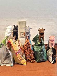 Animal Shaped Bag Clips Set Cute Food Sealing Clips For Coffee Cereal Candy And Snack Bags Reusable Kitchen Storage Accessories Home Essentials House Accessories Holiday Gifts For Women Fun Collectible Decor For Snack Lovers Creative Gift Ideas - Multicolor - View 11