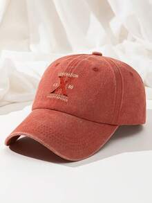 1 mũ lưỡi trai unisex phong cách retro in chữ Generation X, vải polyester giặt wash, mũ chống nắng ngoài trời casual điều chỉnh được - A - Xem 6