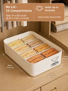 Household Grid Drawer Storage Box, Underwear And Socks Organizer, Stackable And Non-Deformable Sorting Box, Large Capacity Wardrobe Storage Box, 3-In-1 Bedroom Underwear And Socks Organizer, Storage And Organization, Women's Black Pants - Multicolor - View 8