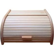 1pc Wooden Roll Top Bread Box Storage Bin, Countertop Bread Keeper Holder Container For Kitchen Cabinet (Medium/Large Size Available) - View 5