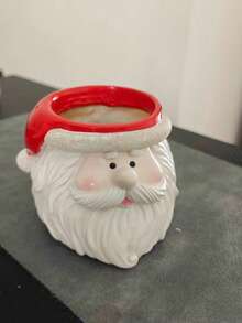 1pc Christmas Themed Flower Pot, Vase, Garden Decor, Potted Plant Storage Container, Santa Claus Storage Box, Red Hat Snowman Storage Bucket, Cute Healing Home Decor, Suitable For Gardening/Desktop/Desk/Entryway/Windowsill/Tea Table, Essential Christmas Decoration, Essential Christmas Gift. - Multiple Styles - View 14