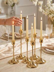 Candle Holder Set/Elegant Candle Holder, Metal Candle Holder, Cone-Shaped Candle Holder, Fireplace Decor Candle Holder, Wedding Decor Pillar Candle Holder, Elegant Metal Candle Holder, Vintage Candle Holder, Wedding Use, Holiday Decor, Banquet - Luxury Model - View 3