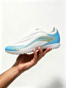 Men's Professional Training Non-Slip Artificial Turf Football Shoes, Boys' TF/FG Football Shoes, Size 35-45 - Baby Blue - View 2