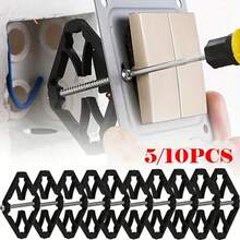 5/10Pcs Wall Switch Box Repairer With Screws, Electrical Outlet Box Repair Bracket, Wall Mounted Socket Cassette Fixing Support Tool For Broken Junction Box - Diamond - View 1