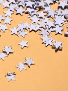 1pack Golden/Silver Star Glitter Confetti For Birthday Party Table Decorations, Christmas/Thanksgiving Table Settings, Wedding Engagement Photo Props, DIY Craft Fillers For Holiday Crafts, And Glitter For Holiday Gift Boxes - Five-pointed Star - View 4