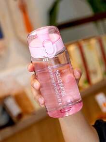 1PC 550ml/780ml Outdoor Sports Large Capacity Water Bottle, Stylish And Simple Transparent Drop-Proof And Leak-Proof High Temperature Resistant Mug, Portable Straight Drinking Pop-Up Lid Mug With Carrying Strap, For Travel And Fitness - Multicolor - View 16