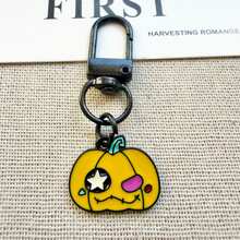 1pc Unisex Funny Ghost Pumpkin Grim Reaper Witch Cat Metal Enamel Keychain Pendant Halloween Atmosphere Gift Creative Holiday Small Gift - Multicolor - View 9
