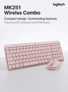 Logitech Kombo Keyboard dan Mouse Nirkabel Ergonomis K251+M196: Ramping, Portabel, Pasang dan Mainkan, Cocok untuk Skenario Kantor Rumah dan Pembelajaran Mobile. - View 20