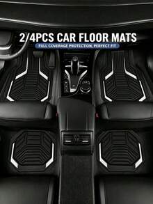2/4Pcs Crystal Velvet Car Floor Mats, Non-3D Design, Anti-Slip Anti-Dust Interior Car Mats, Fits Most Car Models - A - View 1