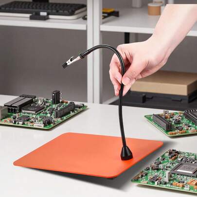 Magnetische Lötlöter-Halterung, 4 flexible Arme Dritte Hand Werkzeug, mit 6 PCB-Säulenhaltern & 360° Heißluftgebläsehalter, robuste Basis Löthilfe für Elektronikreparatur und Bastelarbeiten