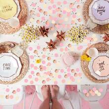 50g Round Colorful Sequin Confetti, Highly Attractive, Light Pink Tissue Paper Confetti, Compact And Portable, Suitable For Wedding, Proposal, Engagement, Table Scattering, Birthday, Party, Balloon Filling, Table Decoration, Party Decoration - Multicolor - View 10
