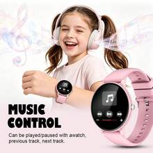 NcmRyu New Kids Smart Watch With Multiple Sports Modes, Pedometer And Activity Tracking, Wireless Calling Function, Answer/Make Calls, Receive SMS Notifications, Play Music, Customizable Wallpaper, Silicone Strap, Suitable For Kids To Wear In Classroom Or Playground - Multicolor - View 3