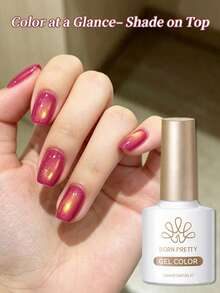 BORN PRETTY 10ml 玻璃貓磁性凝膠指甲油 UV LED 葡萄金浸泡式脫色 DIY 美甲，適合派對與日常美甲設計 - 玫瑰紅 - 查看 5