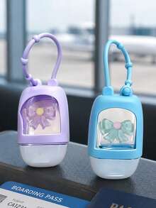 Dopamine Color Palette Refillable Squeeze Bottle - Equipped With Silicone Sleeve And Bow; Portable Mini No-Rinse Hand Sanitizer Bottle, Leak-Proof Design, Refillable (Also Suitable For Water, Lotion, Etc.); Travel Size, Vibrant Colors, Suitable For Office, Gym, Travel And Campus Use. - Multicolor - View 5
