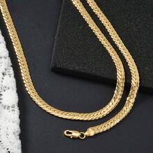 粗獷風格 18K 鍍金銅嘻哈鏈條項鍊手鍊珠寶套裝 女款 - 金色3 - 查看 7