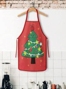 1/2/4pcs Christmas Apron, Santa Claus, Snowman, Christmas Tree, Bear Pattern, Suitable For Kitchen Cooking, Festivals And Parties, A Great Gift For Friends As Well - Multicolor - View 15