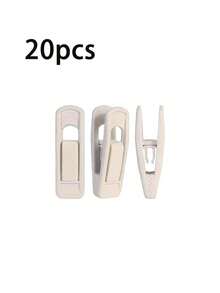20PCS Thin Flocked Hanger Clips, Strong Finger Clips, Perfect For Pants, Socks And Hats, Drying Clips, Flocked Clips With Hanger, Plastic Thickened Clothes Clips For Drying - Multicolor - View 11