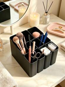 This 11-Compartment Multi-Functional Storage Box/Tray Is An Essential Item For Home And Office Desk Organization. It's A Practical Little Tool For Storing Items Such As Makeup Brushes, Pens, And Electronic Products. - Multicolor - View 4