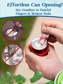 16/8/6pcs Portable Easy-Pull Ring Can Opener, Lightweight Effort-Saving Can Opening Tool, Compact And Convenient, Suitable For Camping, Picnic, Home Kitchen And Daily Activities - Multicolor - View 7