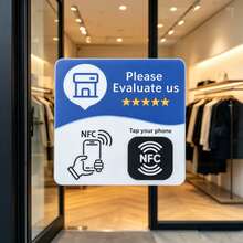 Programmable Texture, Waterproof, Wear-Resistant, Self-Adhesive NFC Sticker NFC215 13.56MHz, Diameter ≈10 Cm, Compatible With Google Review - Square ≈ 10cm*10cm - View 5