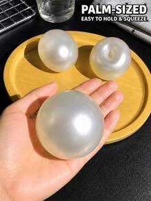 1 buah Mainan Remas Squishy Mutiara yang Dapat Dibentuk, Bola Pereda Stres Sensorik yang Lambat Mengembang, Mainan Pereda Kegelisahan dan Dekompresi yang Dapat Dibentuk untuk Dewasa, Mainan Pereda Tekanan Tangan dan Kecemasan, Hadiah Ulang Tahun, Natal, Paskah dan Pesta, Pengisi Tas Bingkisan - Putih - View 11