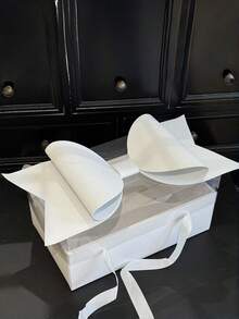 Bow Gift Box Set With Handle And Ribbon, Durable Paper Pulp Material, Transparent PVC Handheld Flower Box, Suitable For Halloween, Halloween Decor, Wedding, Christmas Home Decor, Christmas, Fall Home Decor, Wedding Decorations, Wedding Decor, Birthday, Christmas Decor, Party Supplies, Wedding Items, Birthday Decoration, Wedding Must Have - Multicolor - View 2