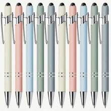 2/10/20pcs Metal Retractable Ballpoint Pens, Smooth Writing Tip, Multi-Color Options, Non-Slip Grip, Suitable For Daily Study, Office, Classroom Notes, Back To School, Christmas Student Office Supplies - A - View 1