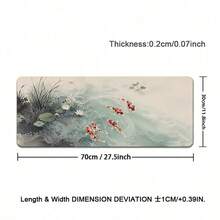 Ink Koi Serenity Mouse Pad Gamer Printon Demand Mousepad XXL Playmat Natural Rubber Non-Slip Soft Carpet Computer Mouse Mats - View 9