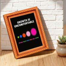 1pc Wooden Photo Frame Fridge Magnet - Fun Text Fridge Decor Magnet, Home Decoration! - A - View 13