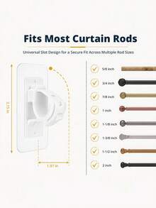 4/2pcs No-Drill Curtain Rod Brackets, Self-Adhesive Multi-Function Hooks, Transparent Style, Suitable For Rental, Dorm, Kitchen, Home, Bathroom - Multicolor - View 6