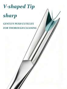 4/1pc Double-Headed Foot Care Scraper, V-Shaped Dead Skin Remover, Multi-Functional Reusable Exfoliating Blade, Suitable For Removing Calluses, Trimming Nails, Polishing Feet, Ideal For Home Use, Nail Salons, Foot Care Tool - Silver - View 4