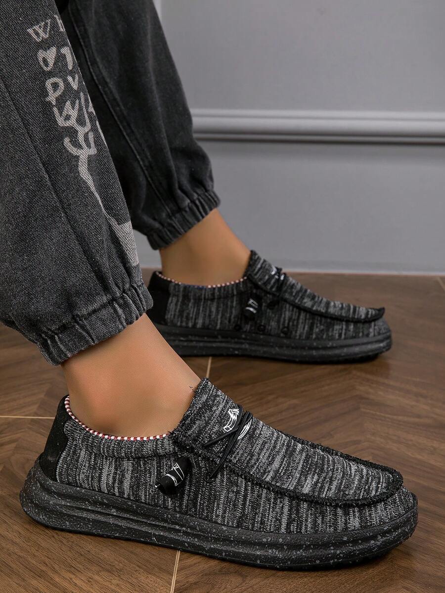 Men's Casual Sports Shoes, All-Season Wear, Retro Classic Style, Soft Comfortable Breathable Soft Sole Lightweight, Versatile Daily Commute - Black - View 1
