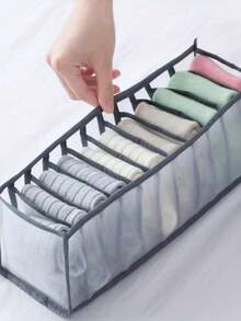1pc Foldable Fabric Underwear Storage Box, 11-Compartment Multi-Function Organizer, Suitable For Socks, Bras And Clothing, Fit For Wardrobe, Closet, Shelf And Home Storage - Multiple Styles and Colors - View 6